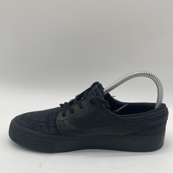 Mens Size 7 Nike Zoom Stefan Janoski Elite Ht "Black" Leather/Fabric Skate Shoes - Picture 5 of 8